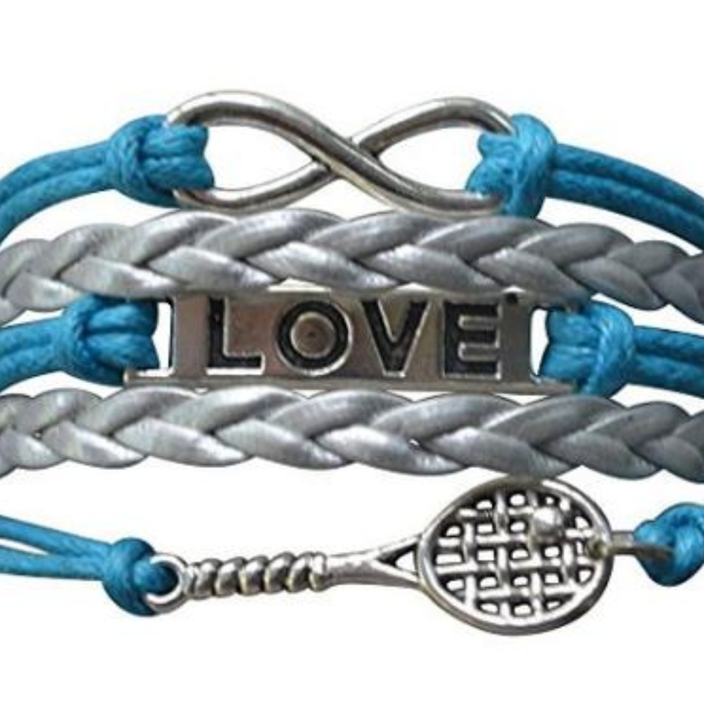 Girls Tennis Bracelet - Turquoise & Silver